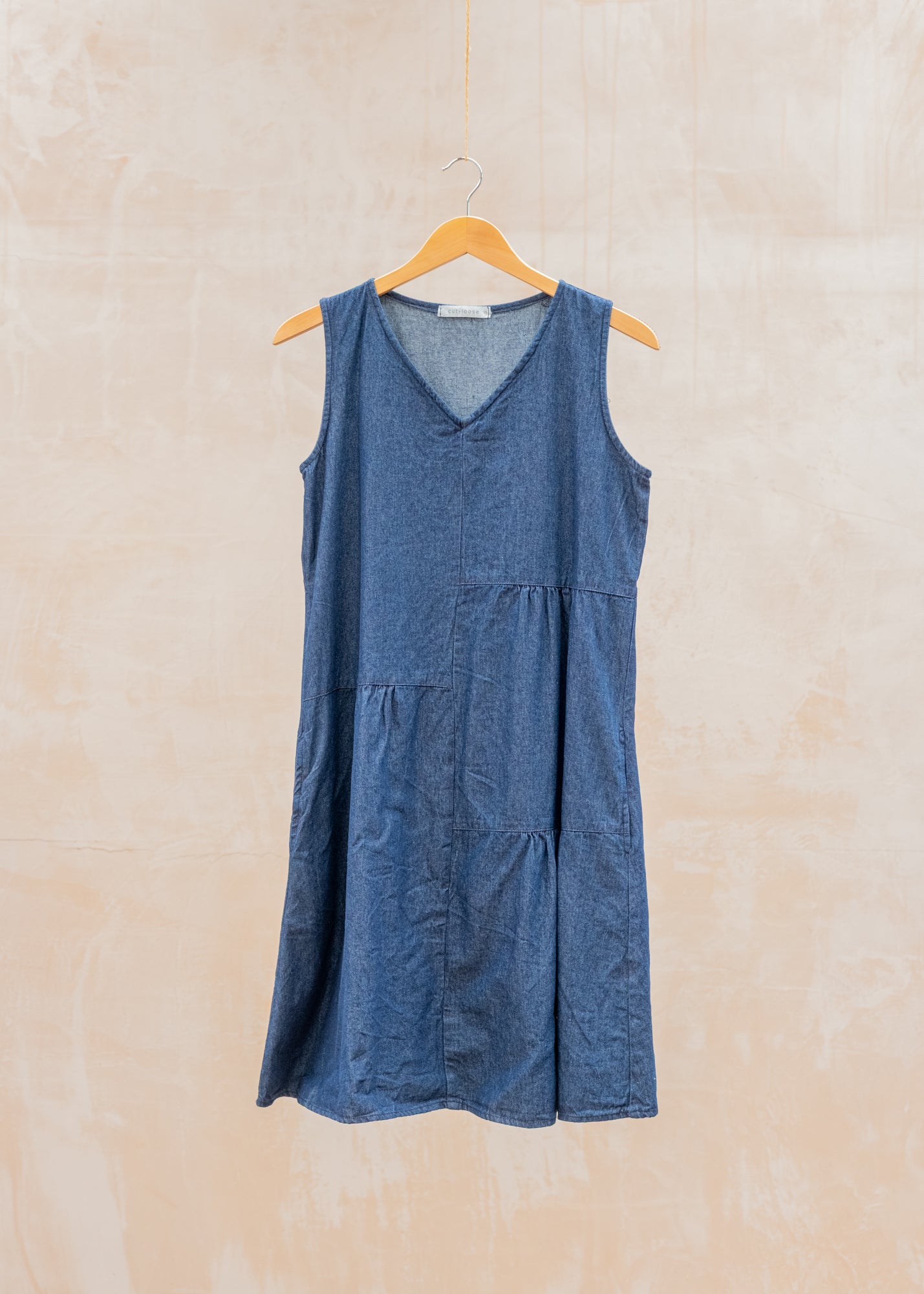 Patch Pocket Dress in Flax Denim Laundered – Burford Garden Co