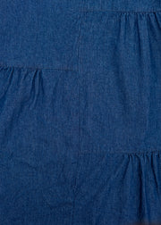 Cut Loose Patch Pocket Dress in Flax Denim Laundered