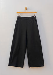 Cut Loose Ponti Cropped Leg Trousers in Black