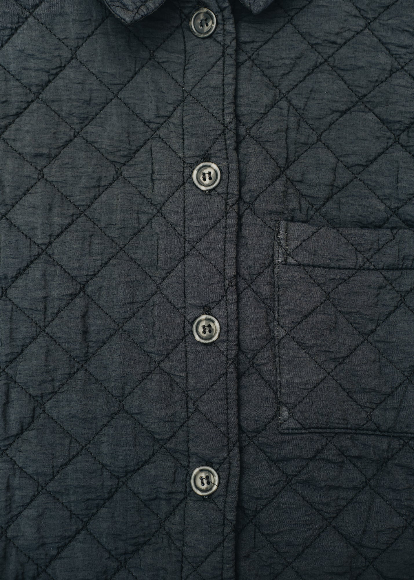 Cut Loose Quilted Parachute Crop Jacket in Etan