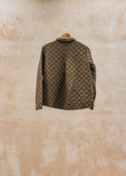 Cut Loose Quilted Parachute Crop Jacket in Kelp