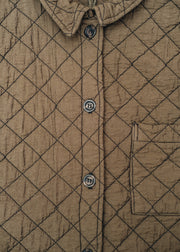 Cut Loose Quilted Parachute Crop Jacket in Kelp