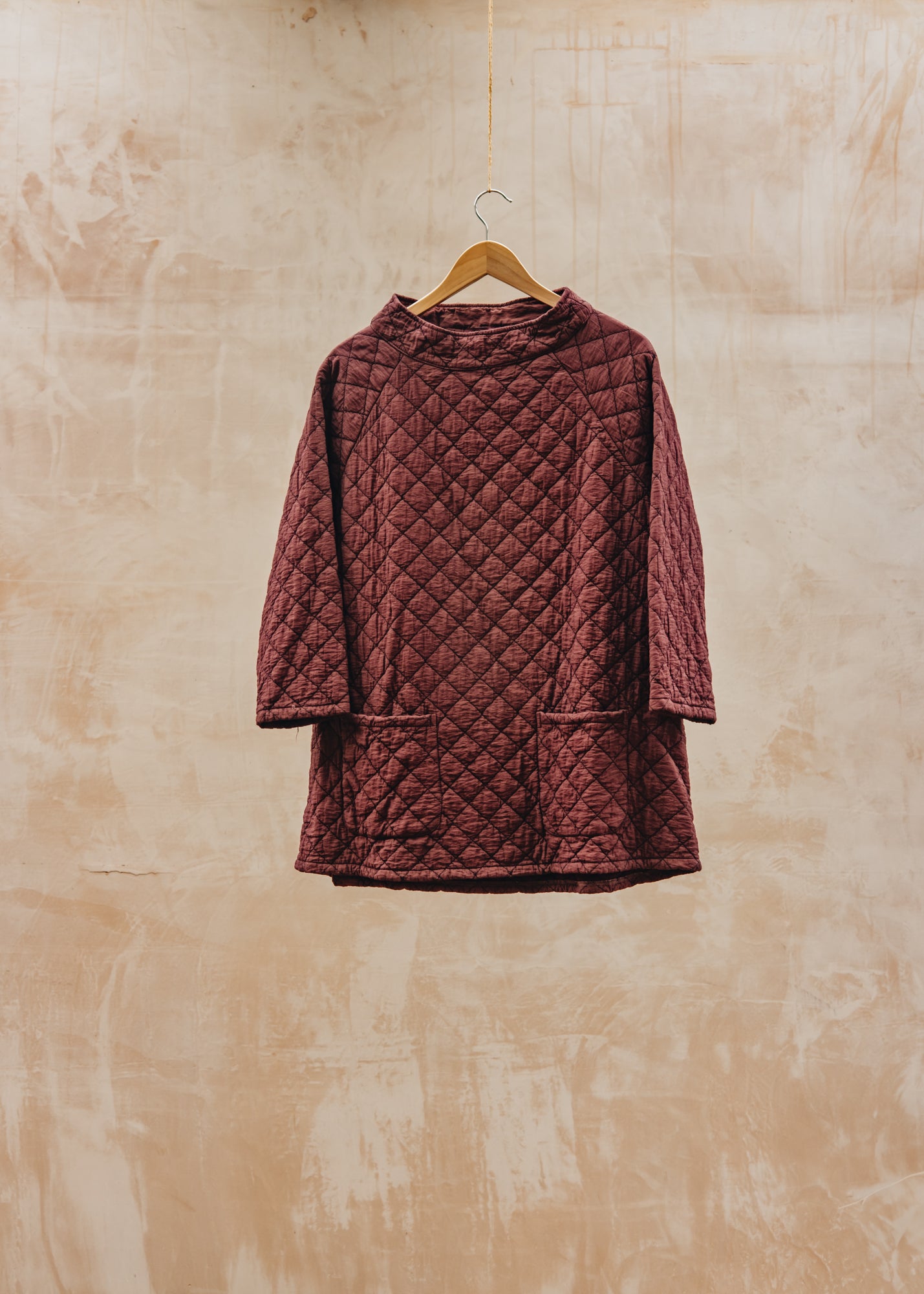 Cut Loose Quilted Parachute Raglan Pocket Top in Cinnabark