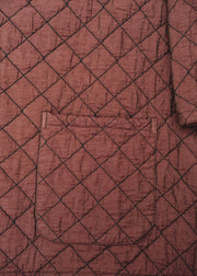 Cut Loose Quilted Parachute Raglan Pocket Top in Cinnabark