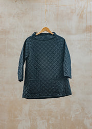 Cut Loose Quilted Parachute Raglan Pocket Top in Etan