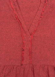 Cut Loose Relaxed Cap Sleeve Dress in Cherry