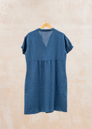 Cut Loose Relaxed Cap Sleeve Dress in Naval
