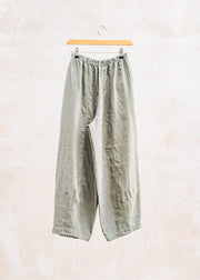 Cut Loose Solid Linen Lantern Trousers in Clay