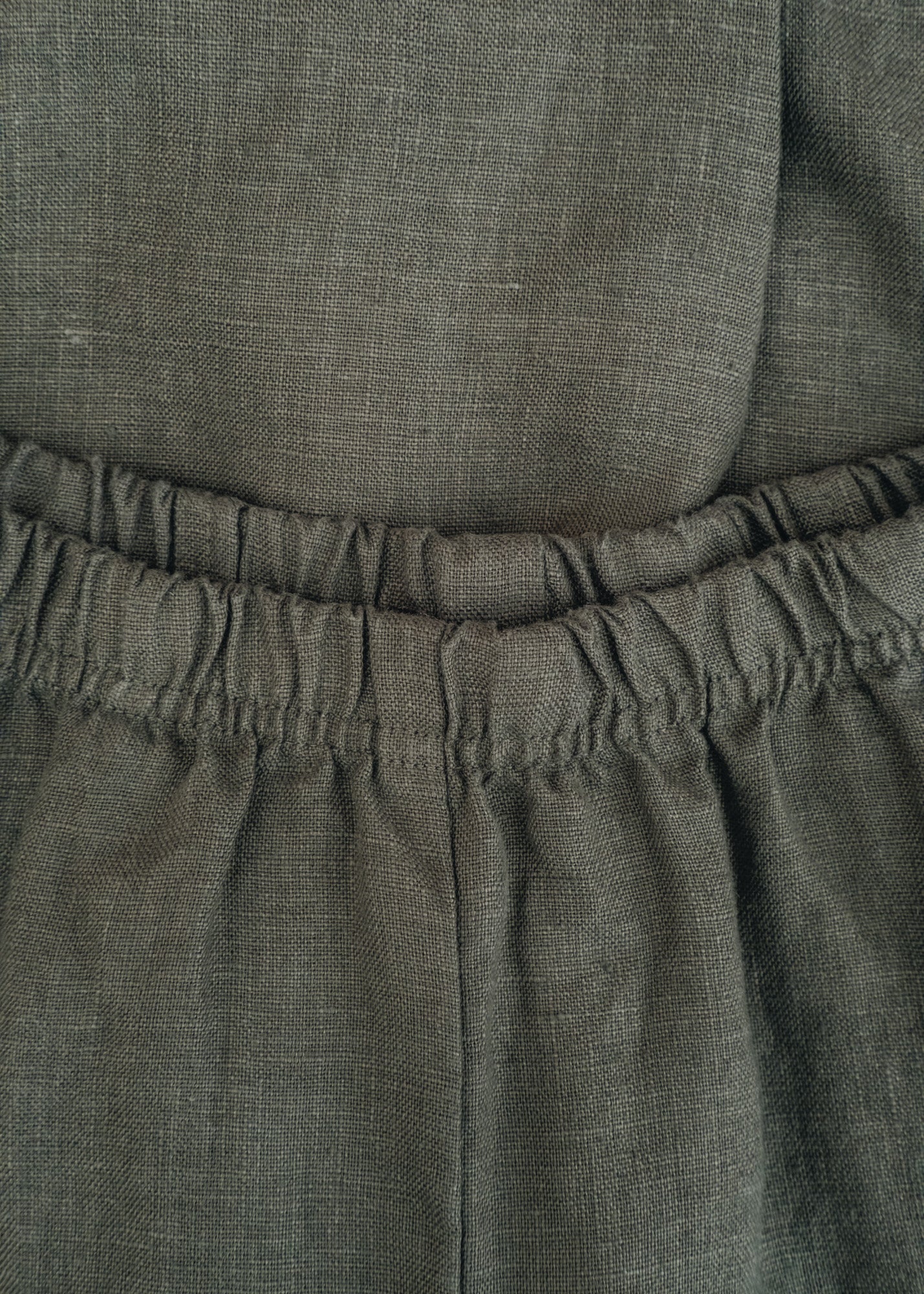 Cut Loose Solid Linen Lantern Trousers in Clay