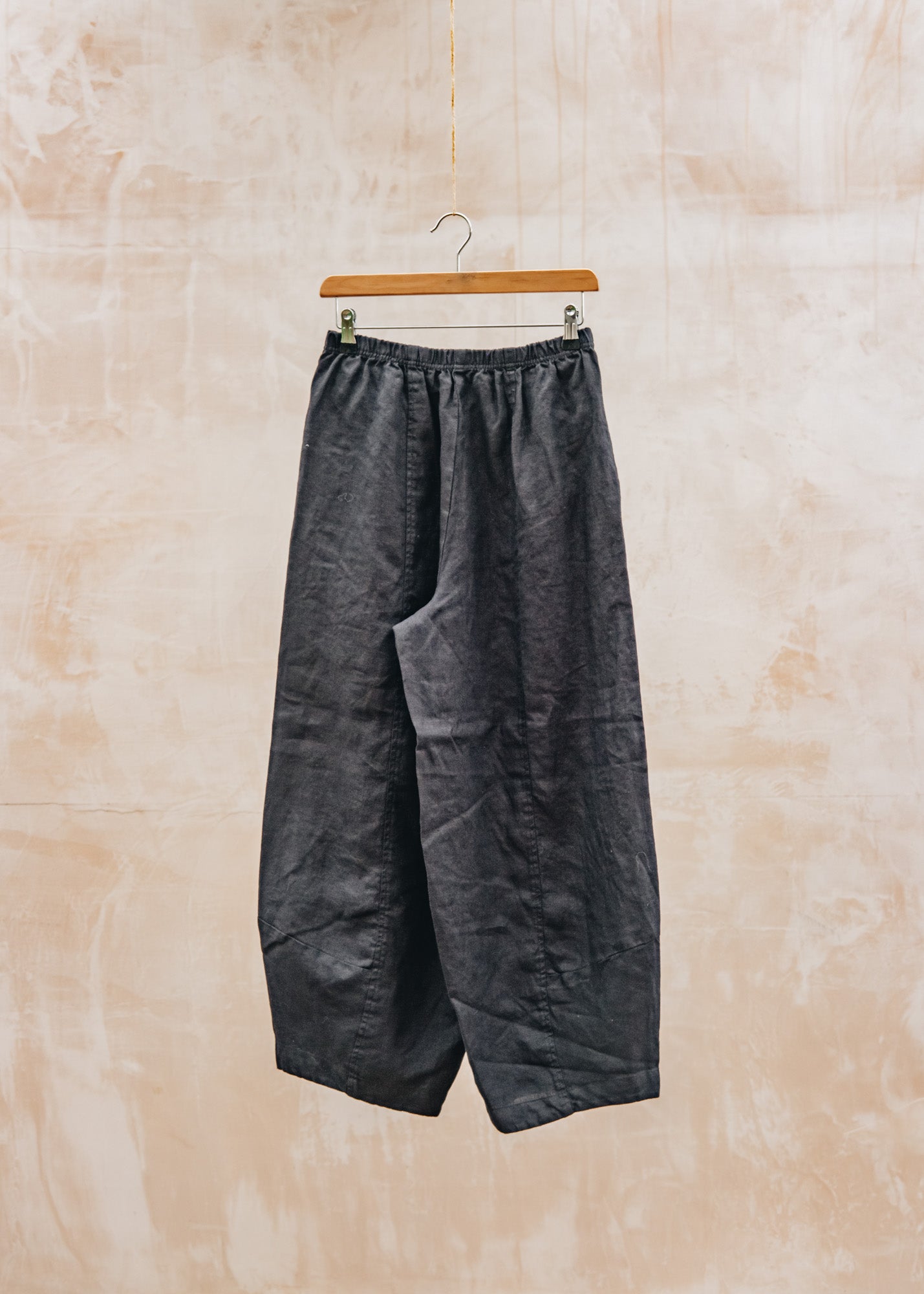 Cut Loose Solid Linen Lantern Trousers in Lights Out