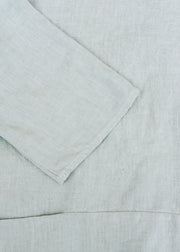 Cut Loose Solid Linen Pullover with Pocket in Moonlight