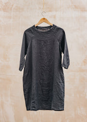 Cut Loose Solid Linen Raglan Dress in Lights Out