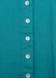 Cut Loose Solid Linen Vest in Riviera