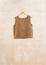 Cut Loose Wide Facing Shell Top in Coconut