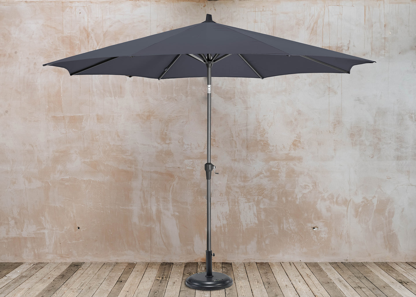Pacific Lifestyle Riva Round Centre Pole Parasol in Anthracite (3m)