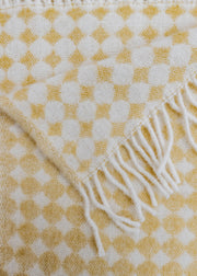 Tweedmill Jacquard Throw in Oil Yellow