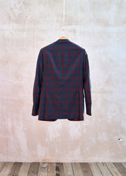 Dunhill Green & Red Wool Checked Blazer - M