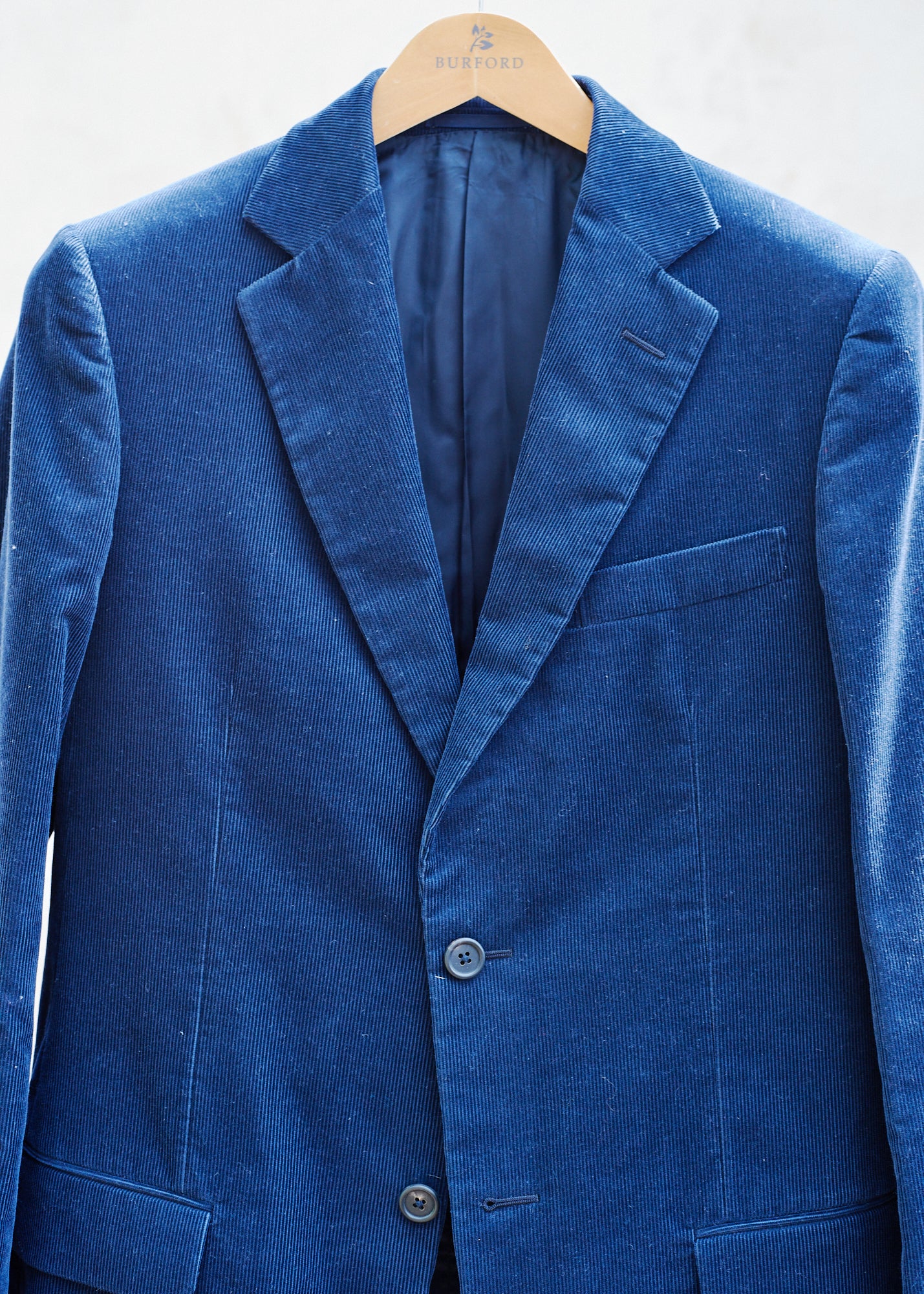 Kenny Ryder Dunhill Fine Cotton Corduroy Navy Blazer - M