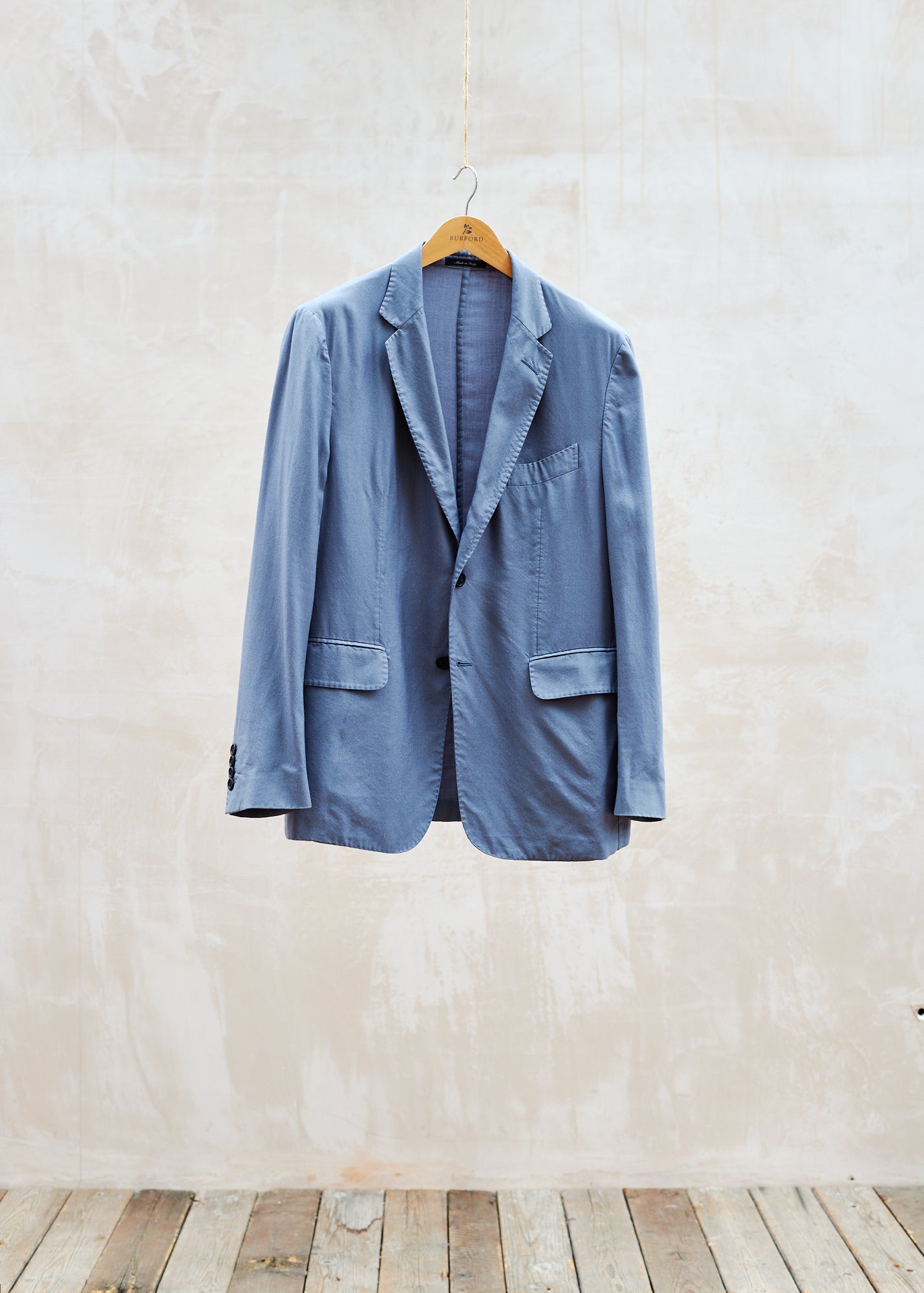 Dunhill Unstructured Cashmere/Silk Steel Blue Blazer 