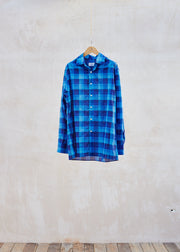 Kenny Ryder Dunhill Fine Cotton Blue Checked Shirt - M