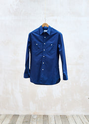 Dunhill Navy Cotton Smart Work Shirt / M