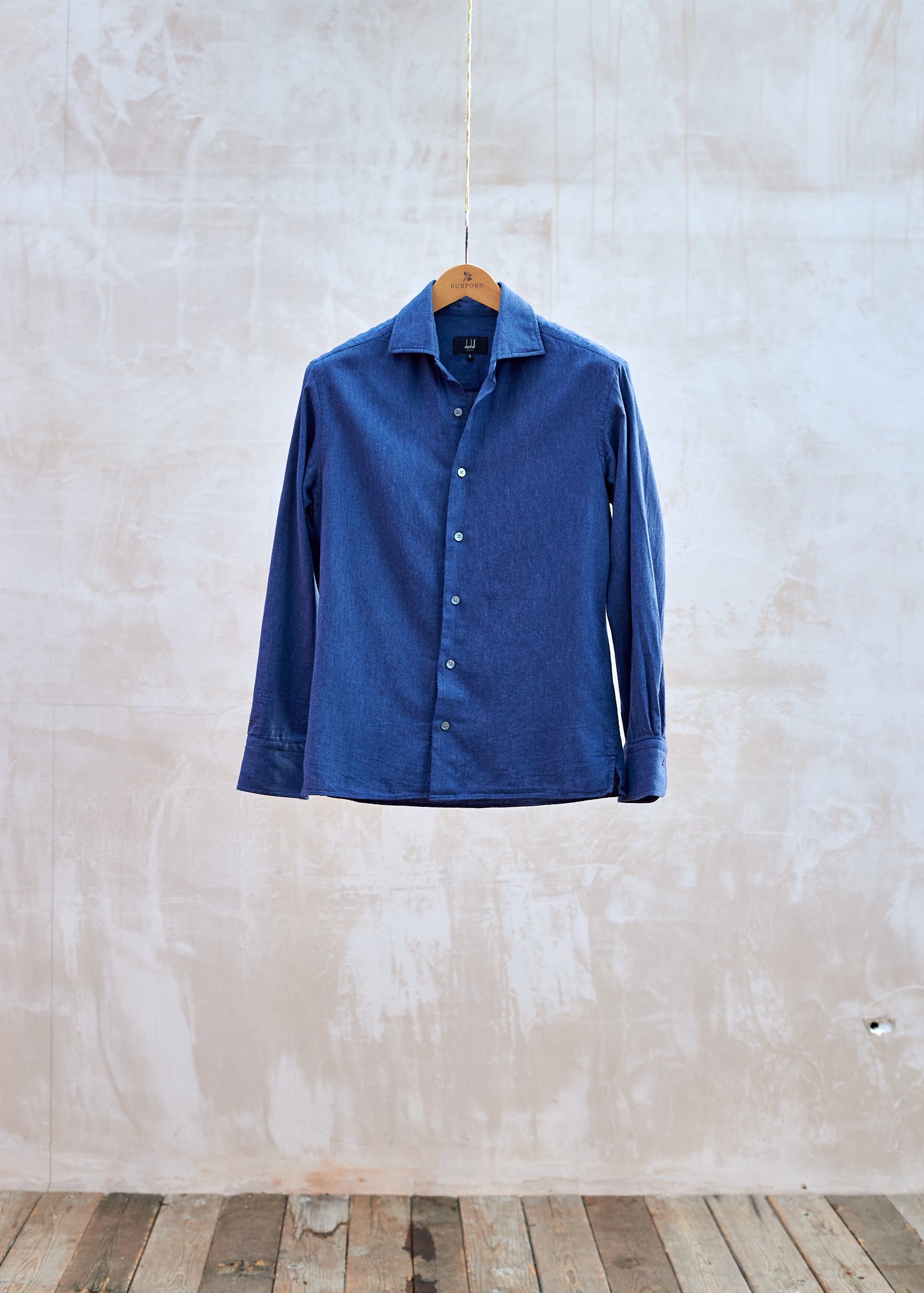 Dunhill Navy Brushed Cotton Shirt - S