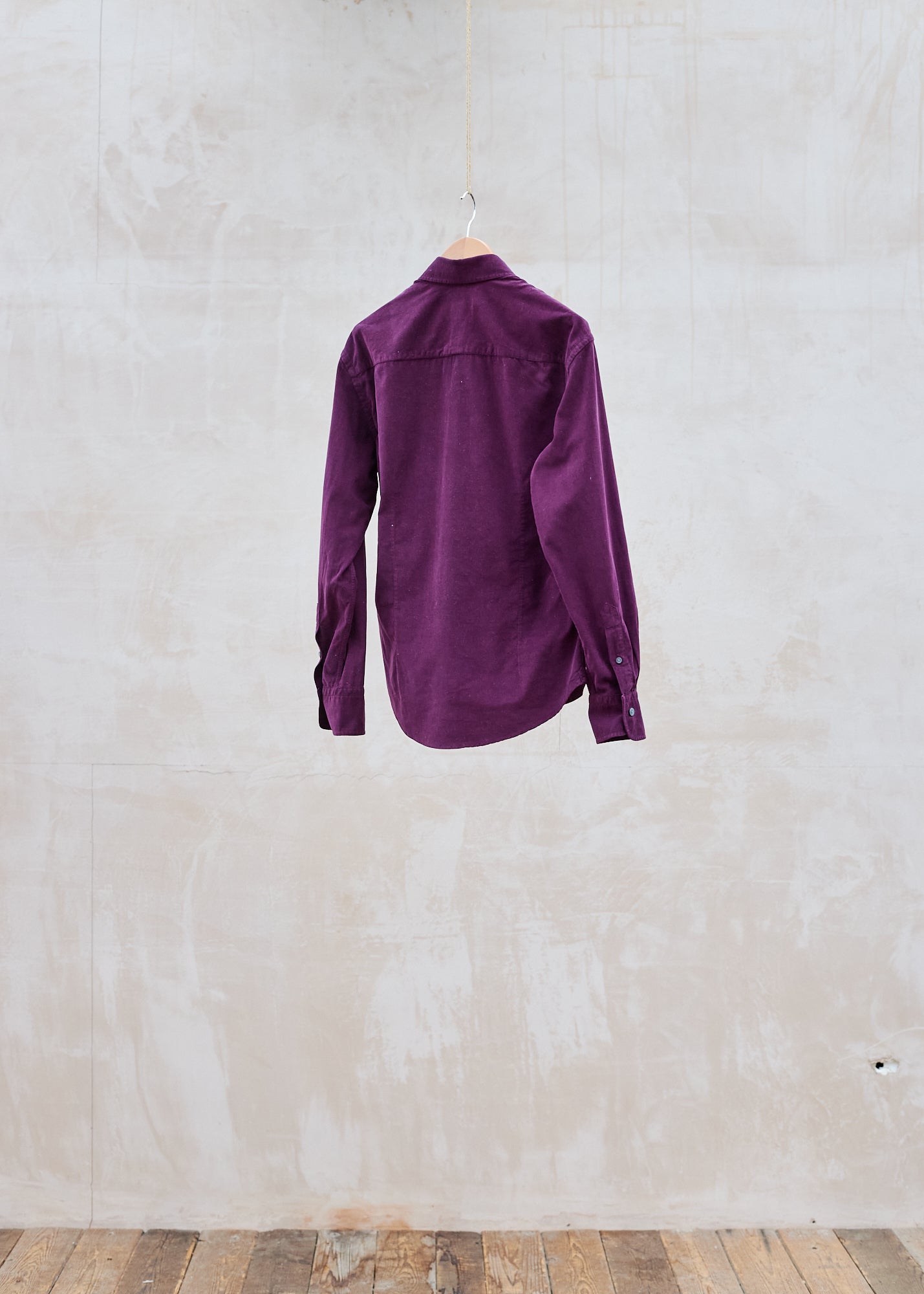 Kenny Ryder Dunhill Purple Fine Cotton Corduroy Buttondown Shirt - S