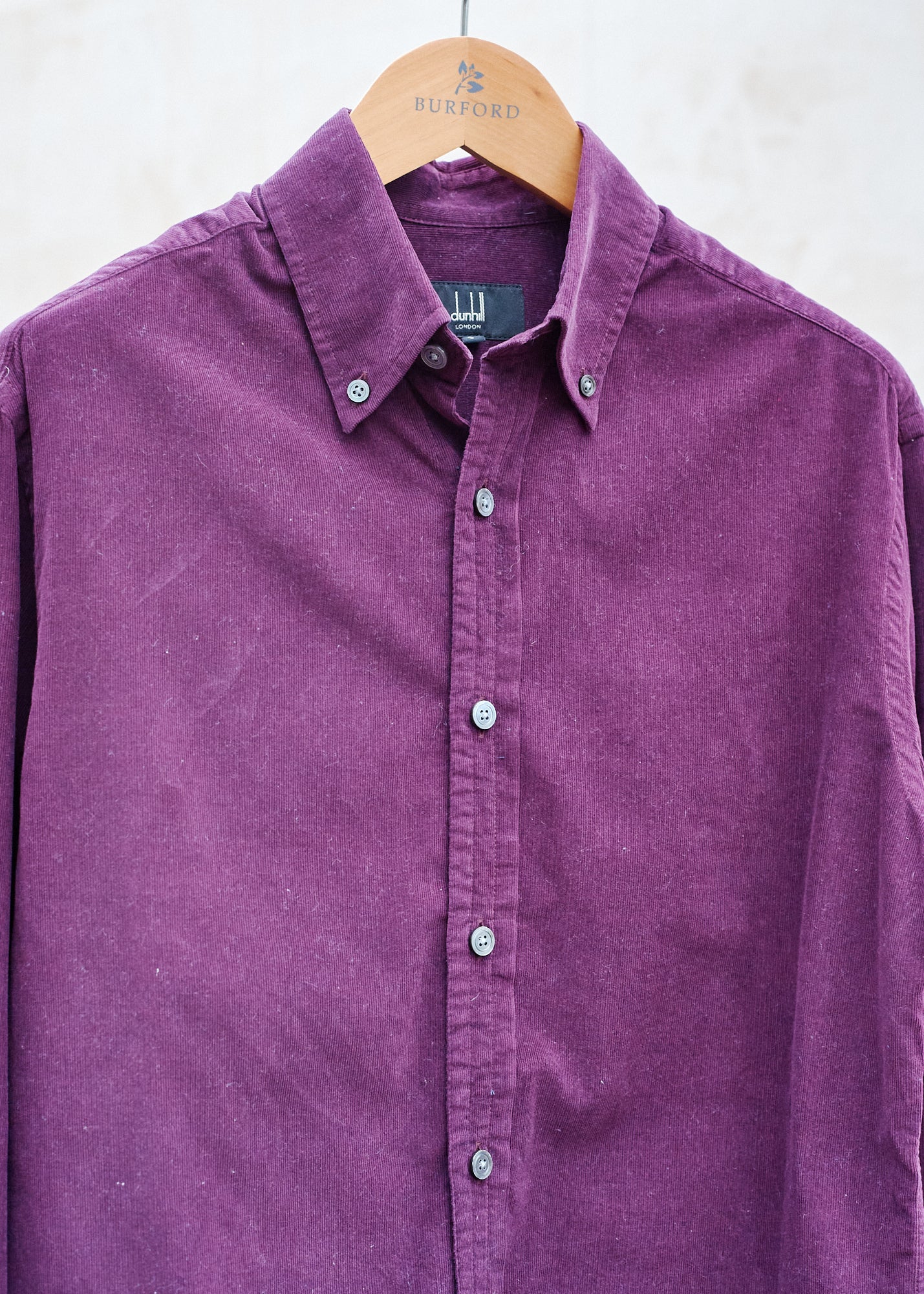 Kenny Ryder Dunhill Purple Fine Cotton Corduroy Buttondown Shirt - S