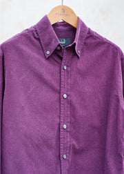 Kenny Ryder Dunhill Purple Fine Cotton Corduroy Buttondown Shirt - S