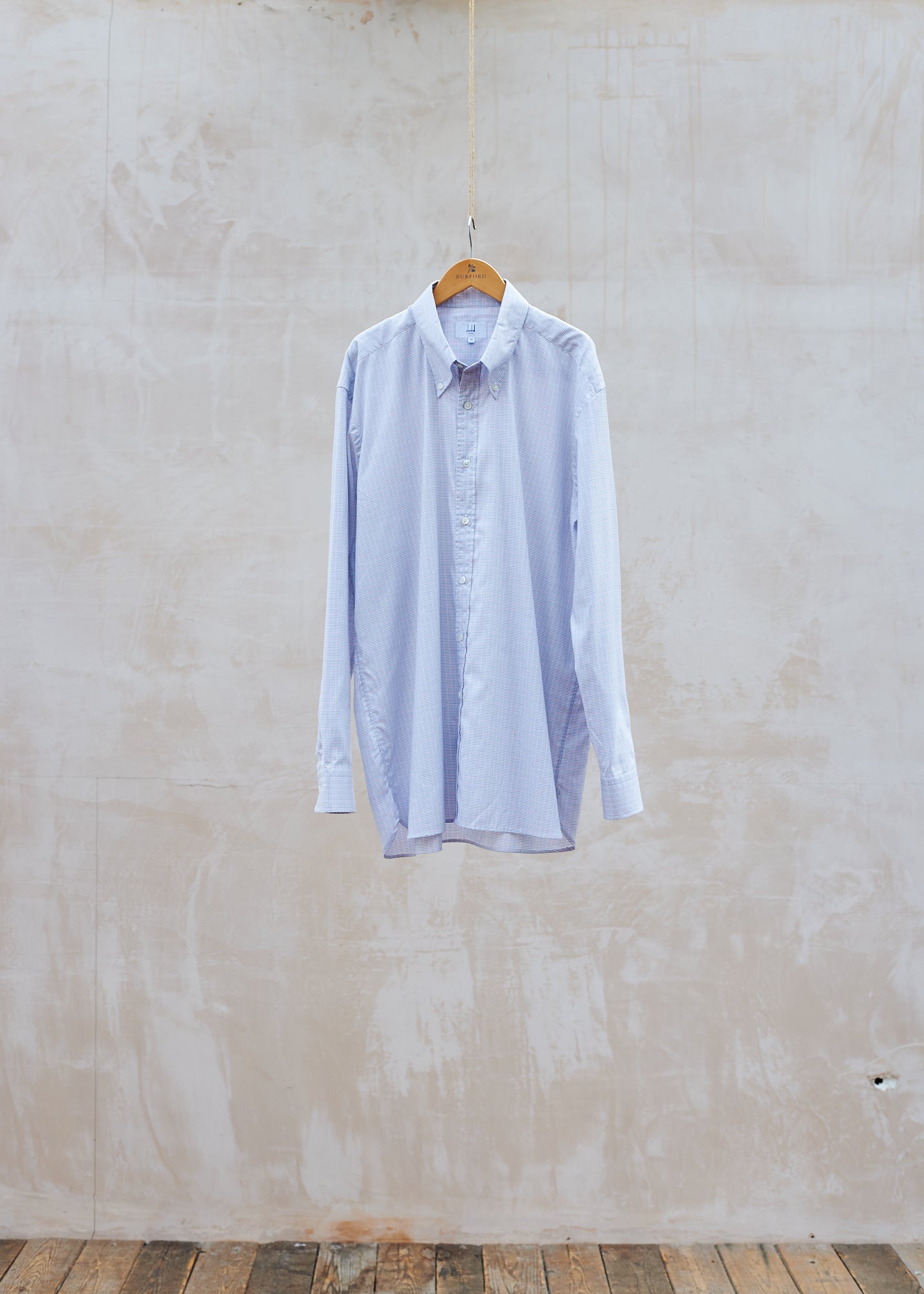sandraalexandra Dunhill NEW Fine Checked Cotton Buttondown Shirt - XL