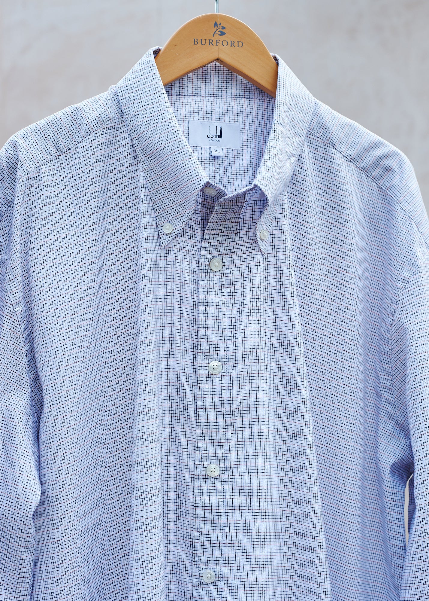 Kenny Ryder Dunhill NEW Fine Checked Cotton Buttondown Shirt - XL