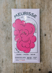 Meurisse Dark Chocolate Bar with Puffed Quinoa and Pink Pepper