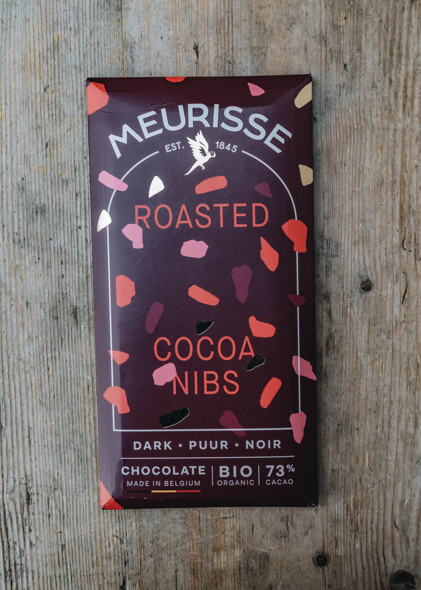 Meurisse Dark Chocolate Bar with Roasted Cocoa Nibs