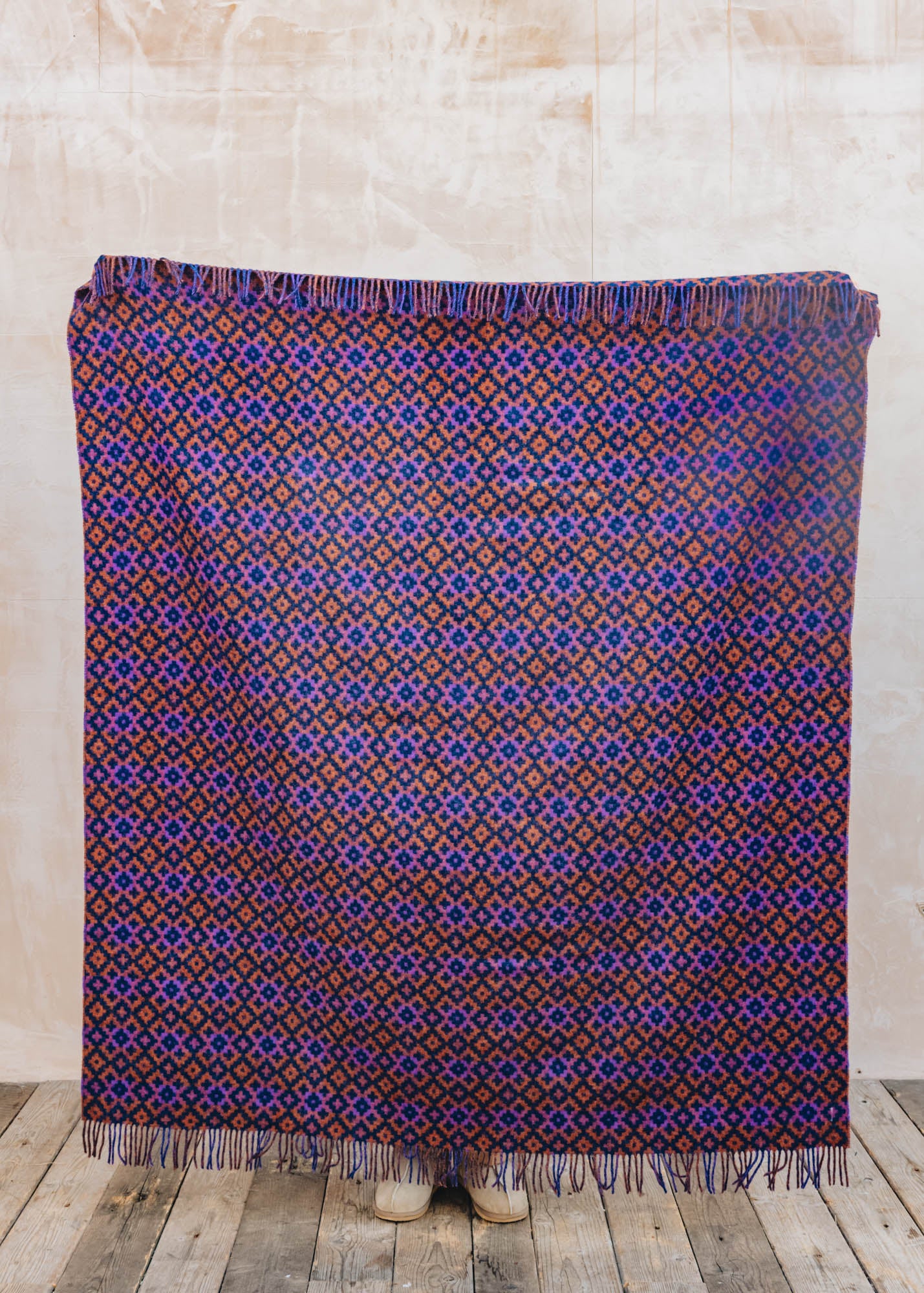 Dartmouth Throw in Rust and Purple