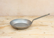 Mineral B Ridged Steel Grilling Pan, 26cm
