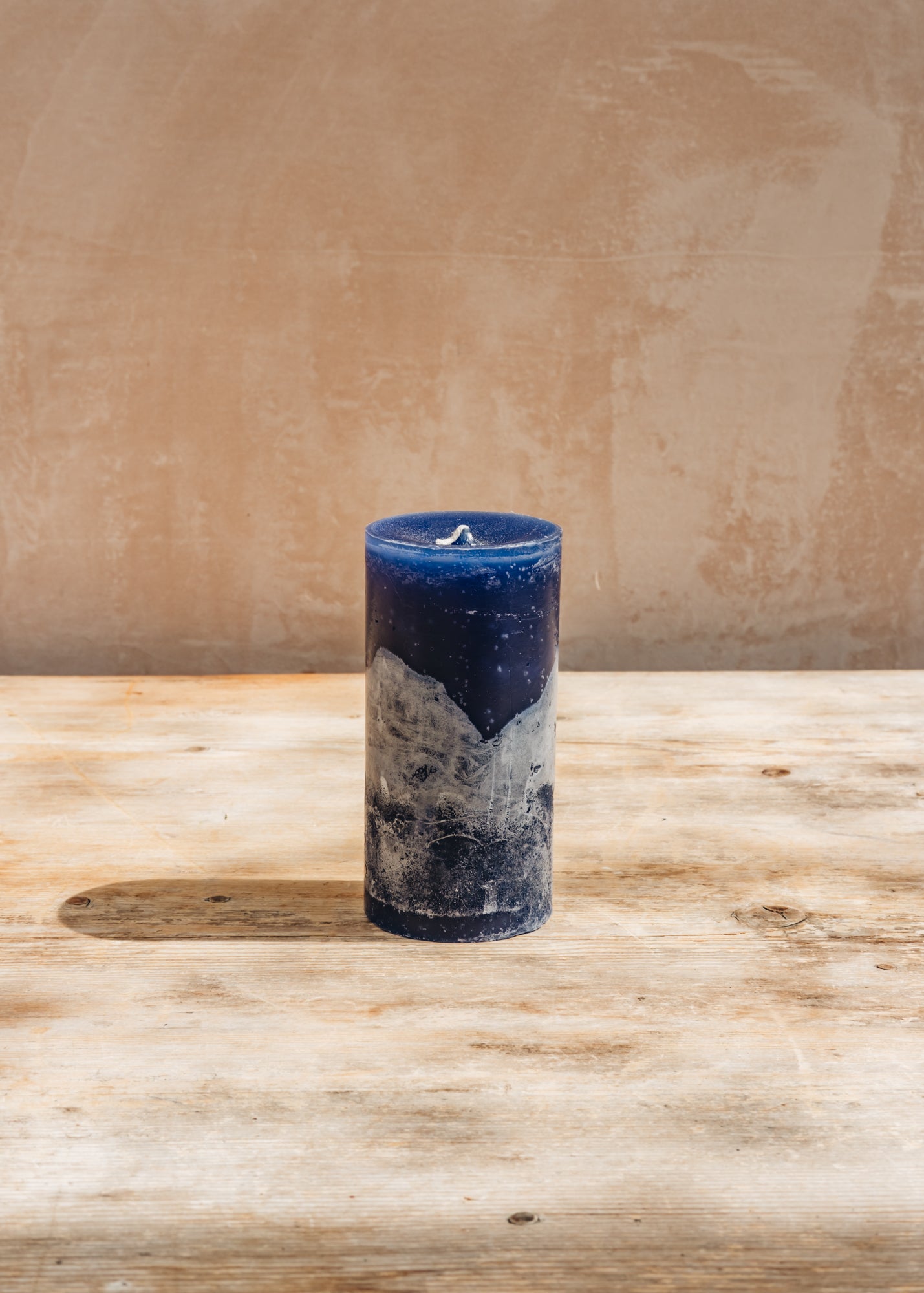 Venetico Marina Cylinder Candle 7x15cm in Dark Blue