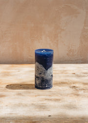 Venetico Marina Cylinder Candle 7x15cm in Dark Blue