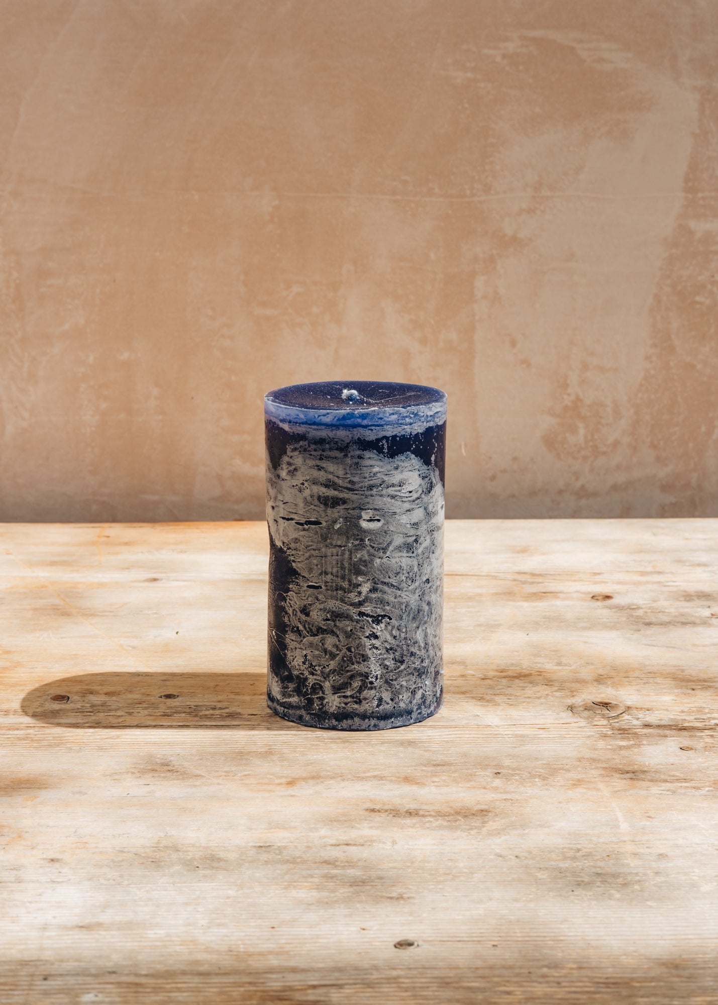 Venetico Marina Cylinder Candle 8.8x15cm in Dark Blue