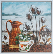 art Robin and Teasels