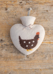 Chicken Hot Water Bottle in Peyote/Brown