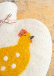 Dorothee Lehnen Chicken Hot Water Bottle in Peyote/Yellow