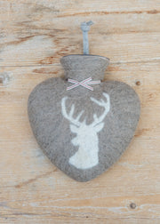 Dorothee Lehnen Deer Hot Water Bottle in Cashmere Beige