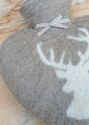Dorothee Lehnen Deer Hot Water Bottle in Cashmere Beige