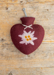 Edelweiss Hot Water Bottle in Bordeaux