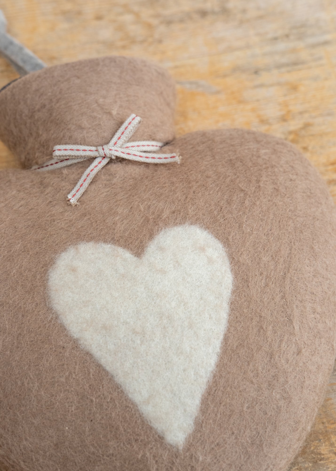 Dorothee Lehnen Heart Hot Water Bottle in White Dune