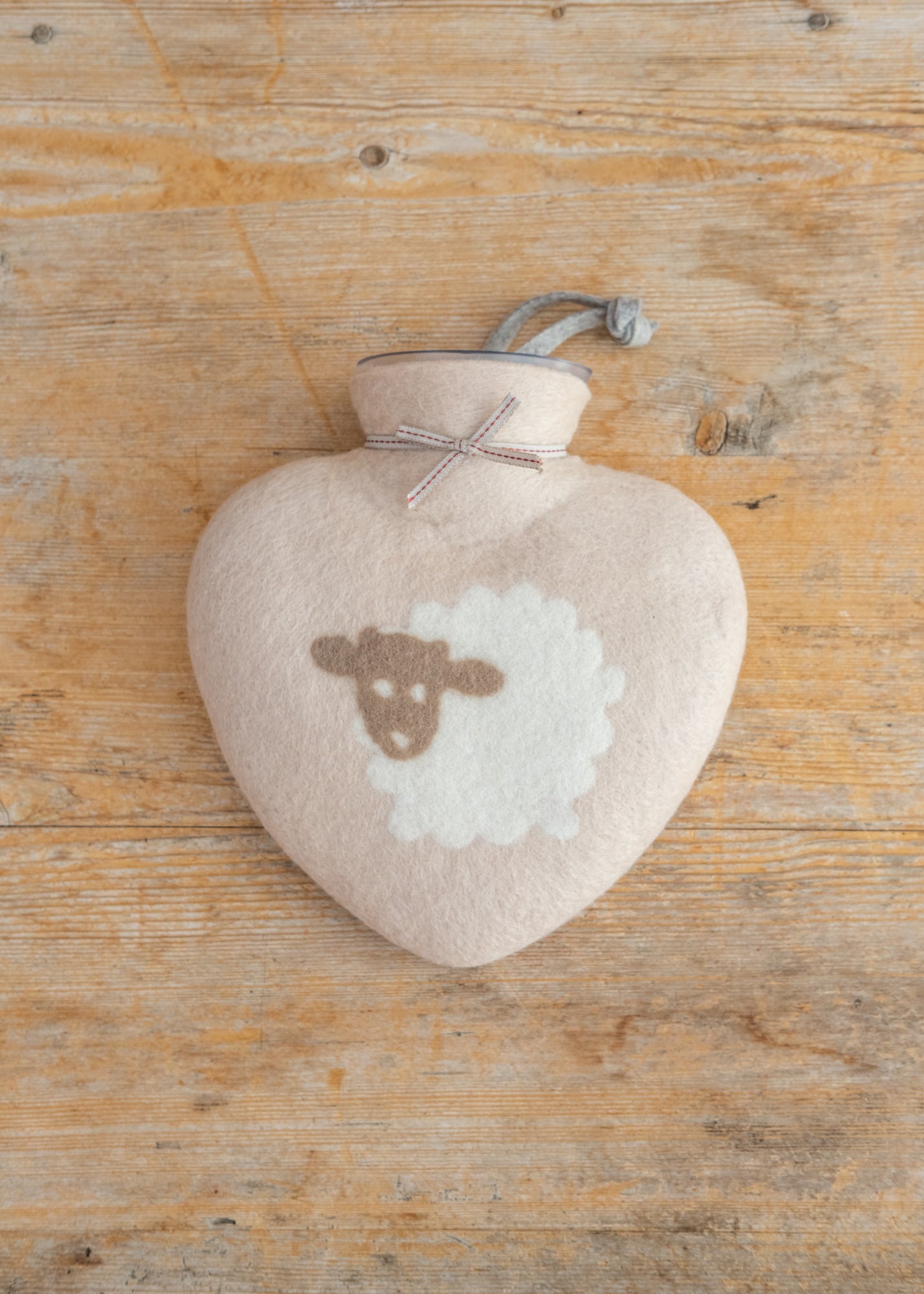 Sheep Hot Water Bottle in White Dune