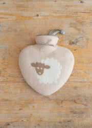 Sheep Hot Water Bottle in White Dune