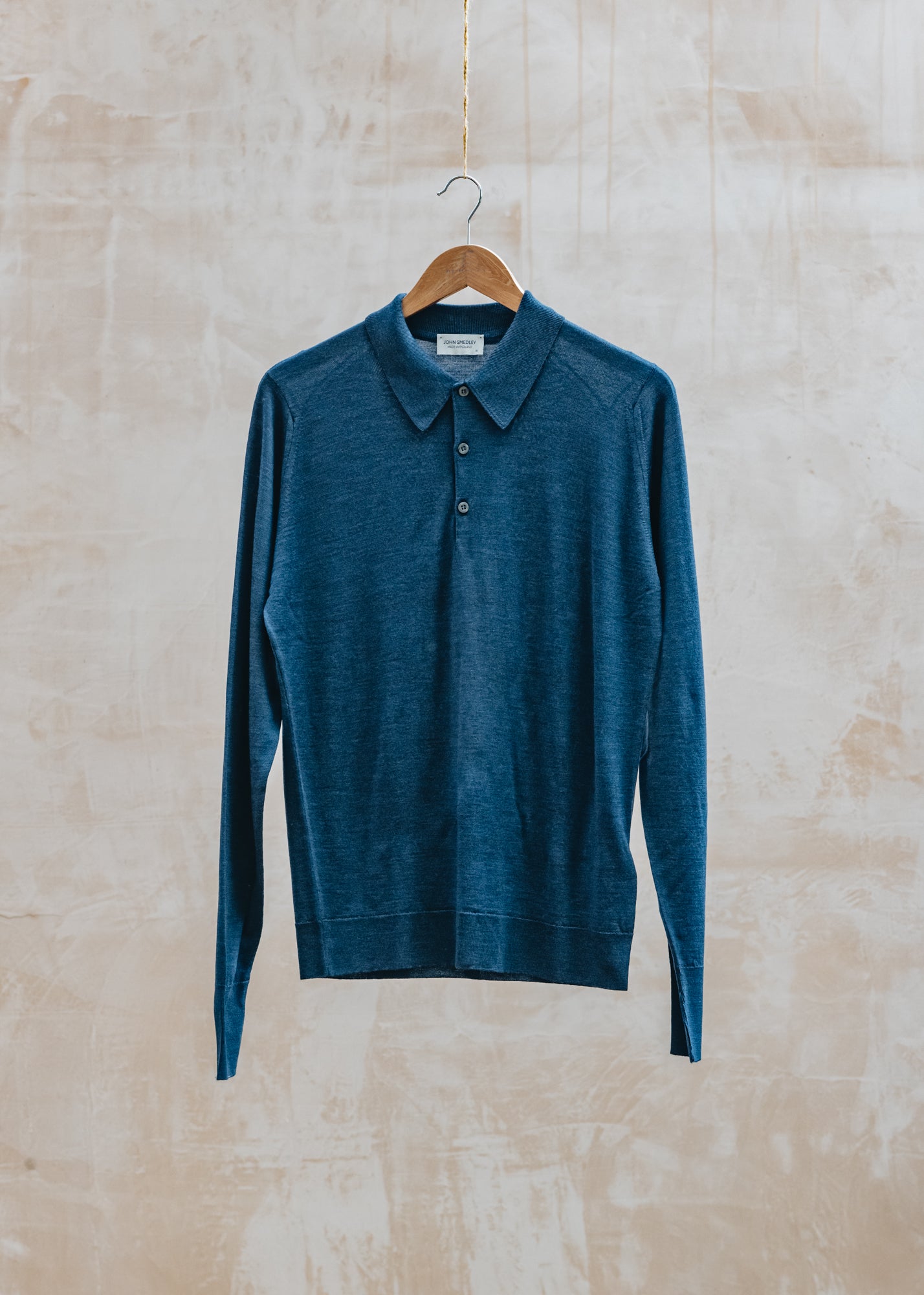 John Smedley John Smedley Dorset Polo Collared Jumper in Indigo