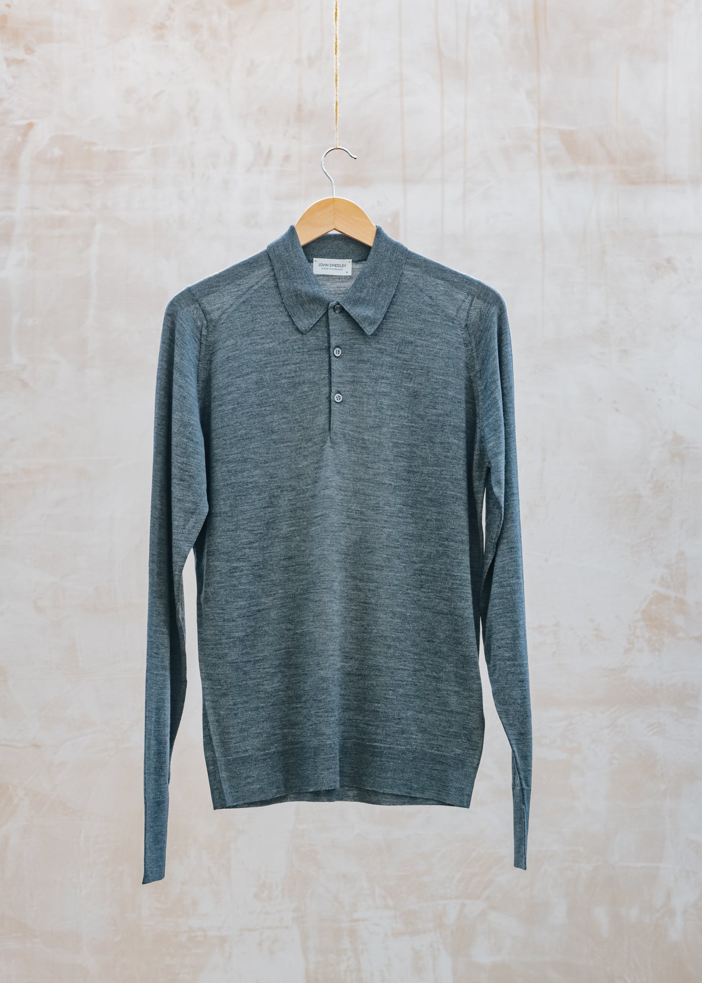 John Smedley John Smedley Dorset Polo Neck Jumper in Charcoal