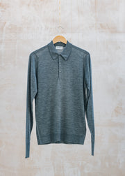 John Smedley John Smedley Dorset Polo Neck Jumper in Charcoal